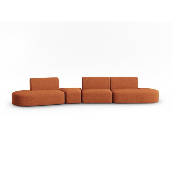 Oranžs dīvāns 412 cm Shane – Micadoni Home