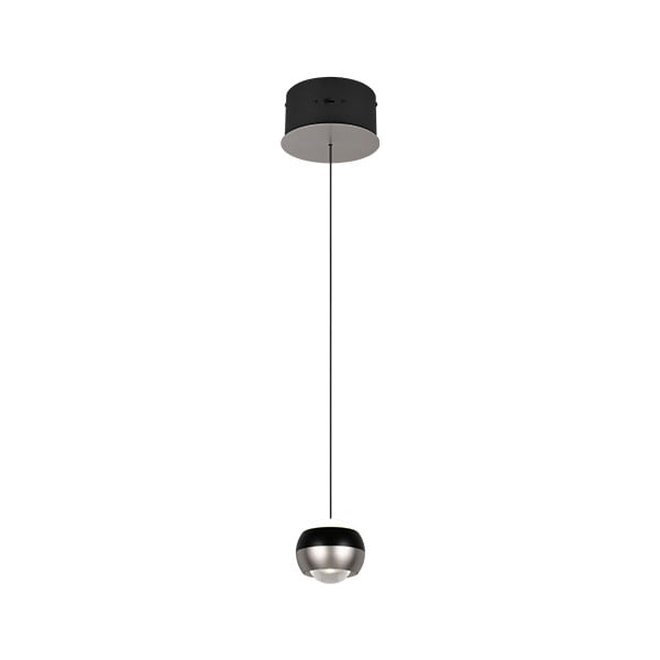 Melna/sudraba krāsas LED piekaramā lampa ø 15,5 cm Orbit – Trio Select-image-1