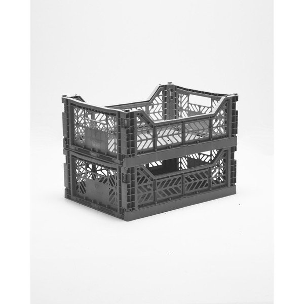 2 pelēku uzglabāšanas kastu komplekts Little Nice Things Caja-image-2