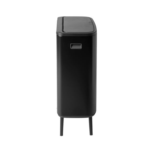 Matēti melna ar pieskārienu atverama tērauda atkritumu tvertne 60 l Bo Touch Bin Hi – Brabantia-image-2