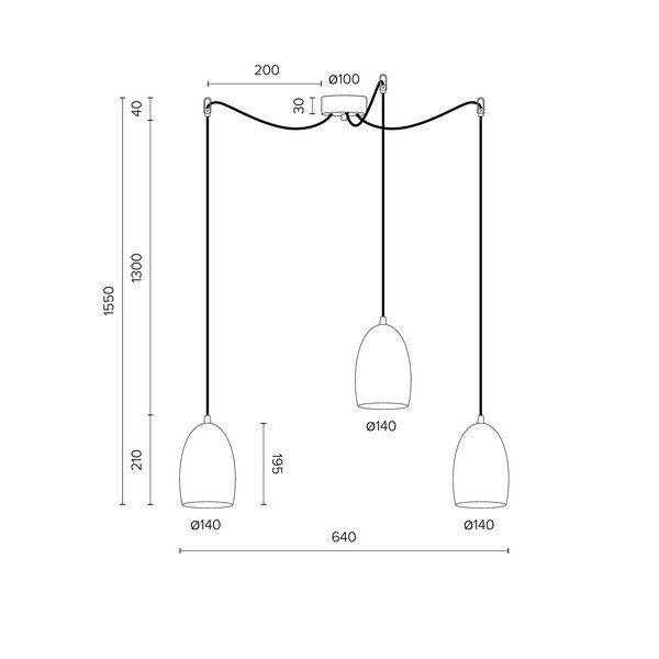 Balta trīsviru griestu lampa Sotto Luce Ume Elementary Matte, ⌀ 14 cm-image-4