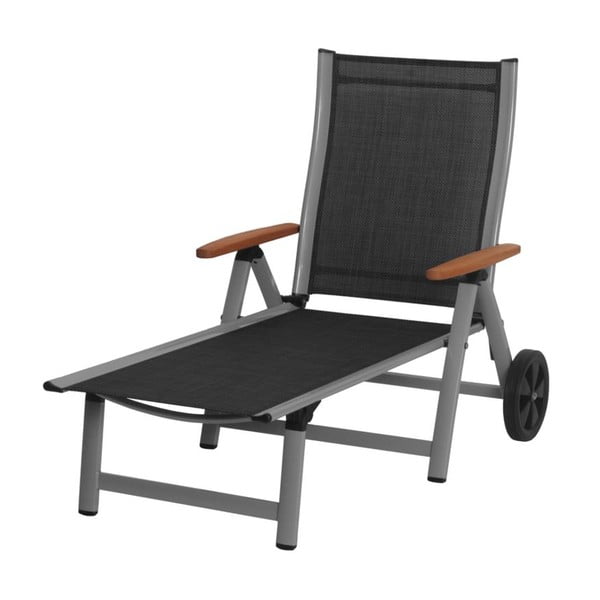 Melns metāla dārza atpūtas krēsls Ass Comfort – Sun Garden