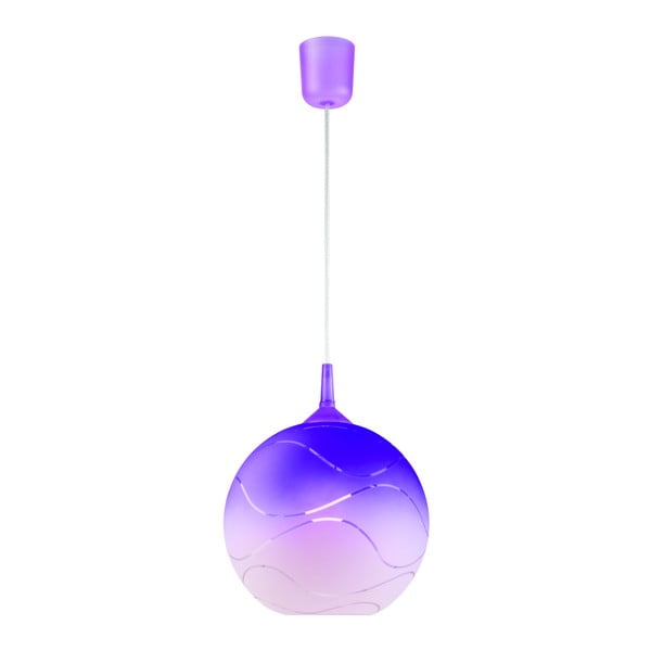 Violeta apaļa piekaramā lampa Lamkur Waves