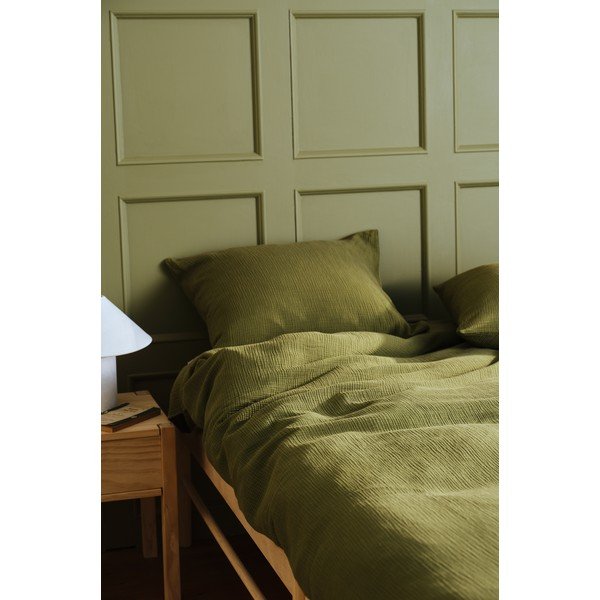 Haki vienguļamā muslīna gultas veļa 140x200 cm Amilia – Jotex-image-1