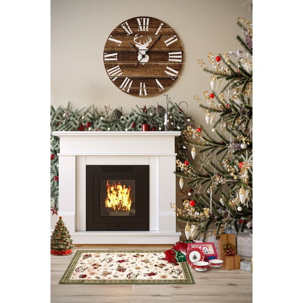 Zaļš paklājs ar Ziemassvētku motīvu no kokvilnas maisījuma 50x80 cm Toy's Delight Green Christmas – Villeroy&Boch-image-1