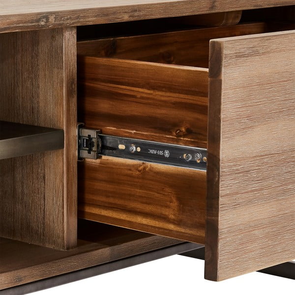 Brūns žurnālgaldiņš no masīvkoka Furnhouse Mallorca, 120 x 75 cm-image-1