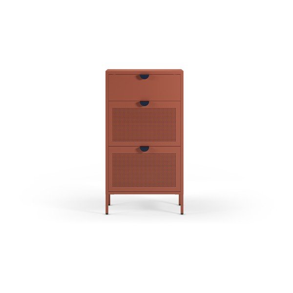 Terakotas oranžs metāla apavu plaukts 60x110x30 cm Sayla – Marckeric-image-1
