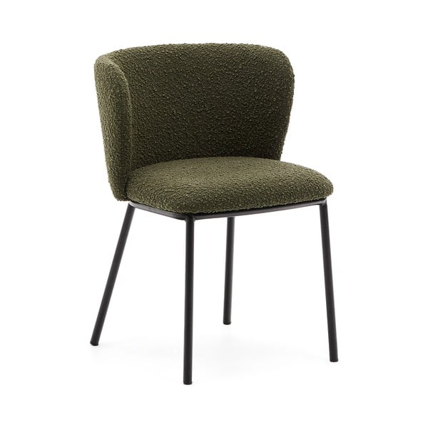 Zaļš polsterēts ēdamistabas krēsls Ciselia – Kave Home