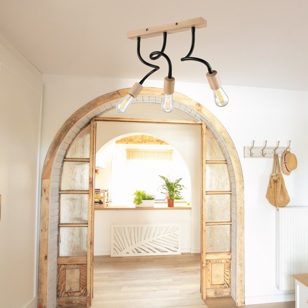 Melns/dabisks griestu gaismeklis – LAMKUR-image-1