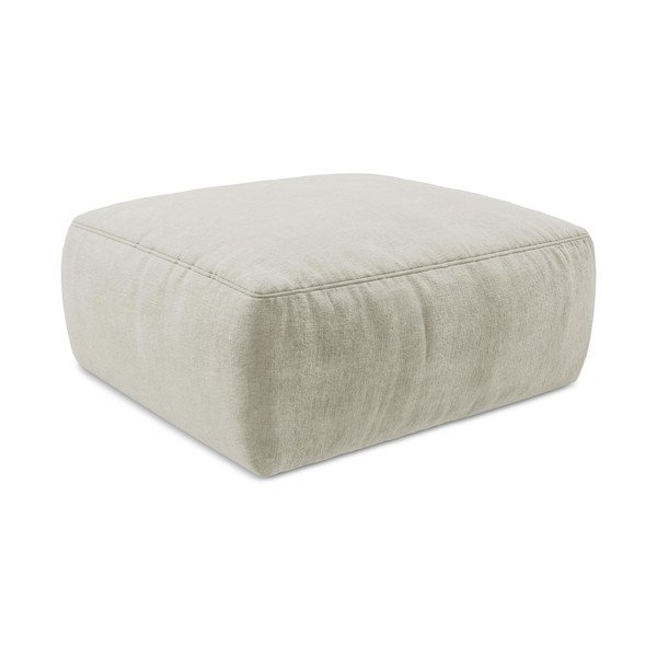 Bēšs kāju soliņš no šenila auduma Kuki – Makamii-image-3