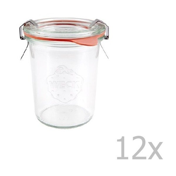 12 burku komplekts Weck Sturz, 140 ml