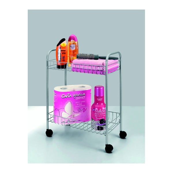 Pārvietojams divstāvīgs plaukts Metaltex Greg, garums 41 cm-image-3