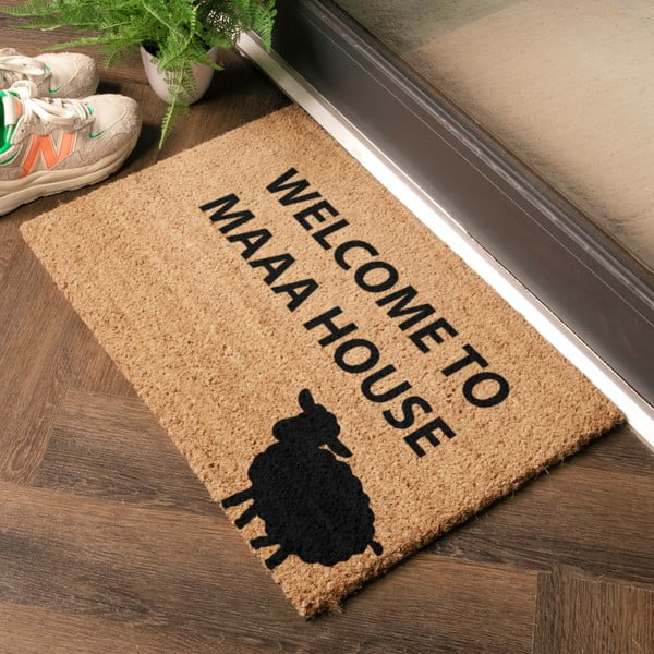 Kokosšķiedras kājslauķis 40x60 cm Welcome to Maaa House – Artsy Doormats-image-1