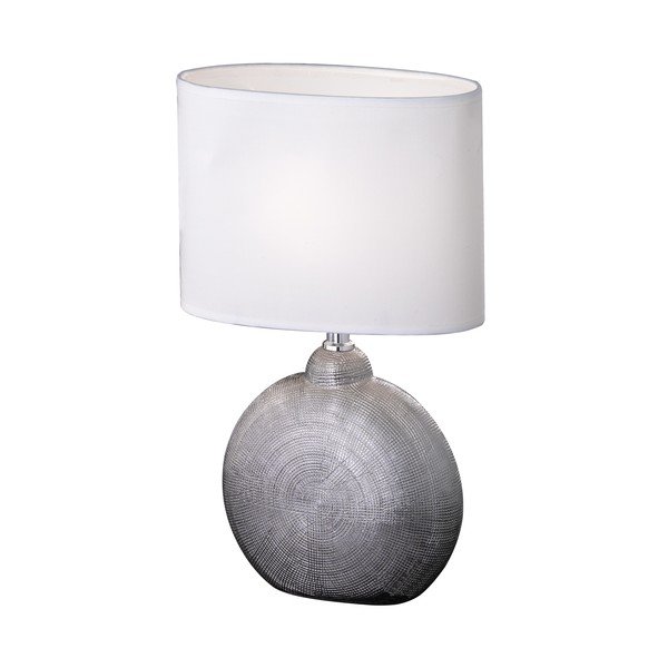 Balta galda lampa Fischer & Honsel Foro, augstums 36 cm