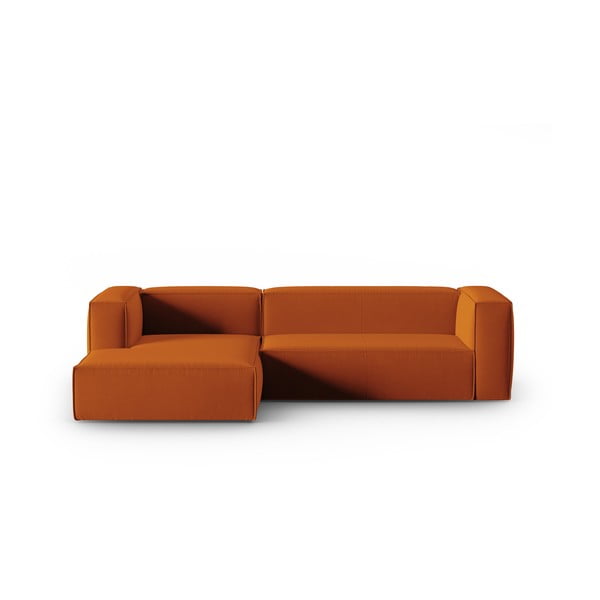 Oranžs samta stūra dīvāns Mackay – Cosmopolitan Design