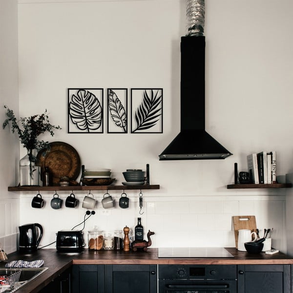 Metāla sienas dekors 80x38 cm Leaf – Wallity-image-2