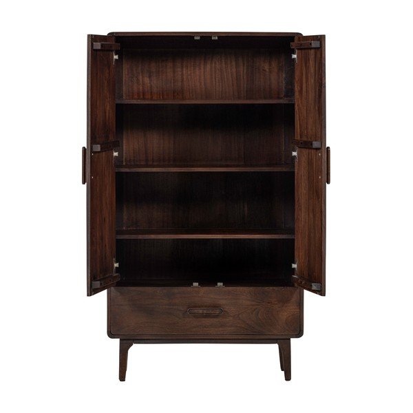 Tumša dabīga toņa mango masīvkoka skapītis 85x150x35 cm Liya – WOOOD-image-4