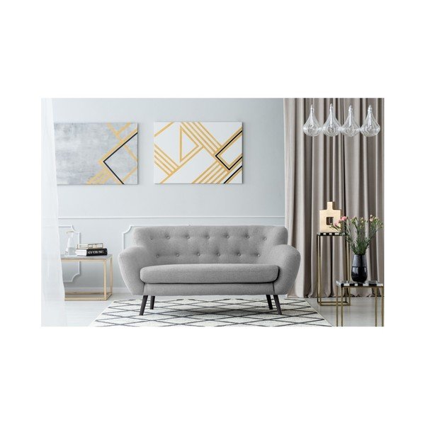 Gaiši pelēks divvietīgs dīvāns Kooko Home Rock-image-1