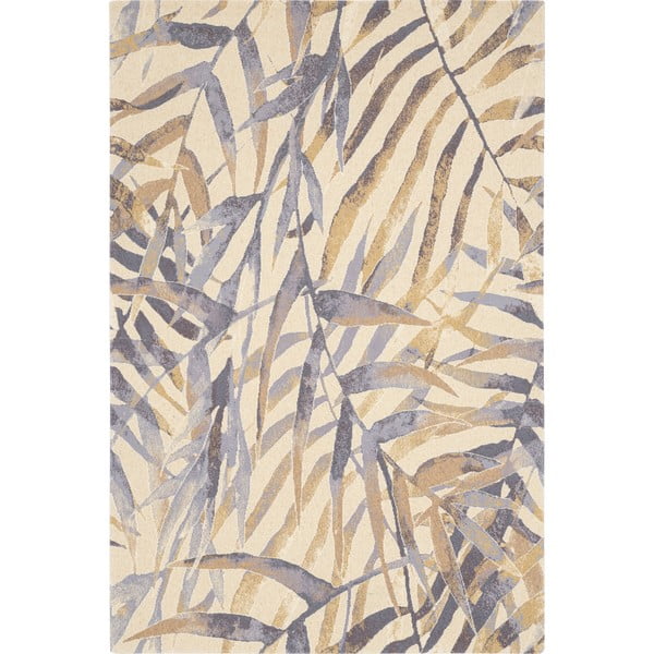 Bēšs vilnas paklājs 100x180 cm Florid – Agnella