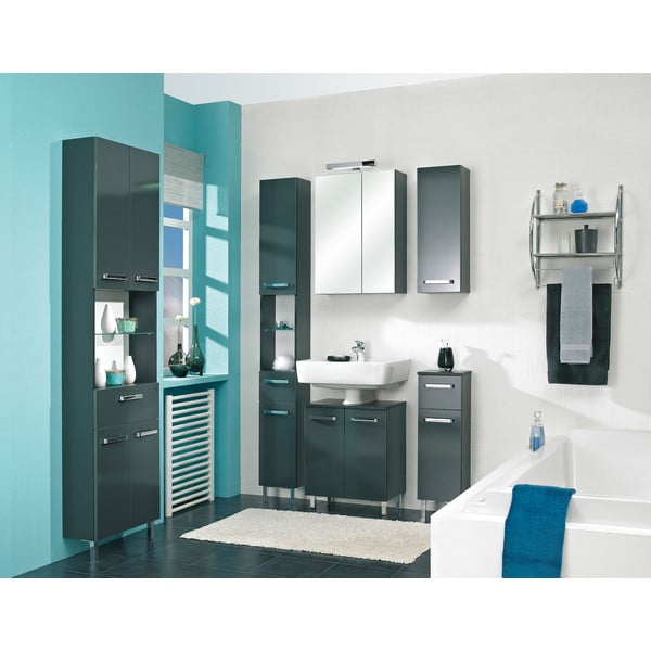 Tumši pelēks skapītis zem izlietnes 50x62 cm Set 311 - Pelipal-image-2