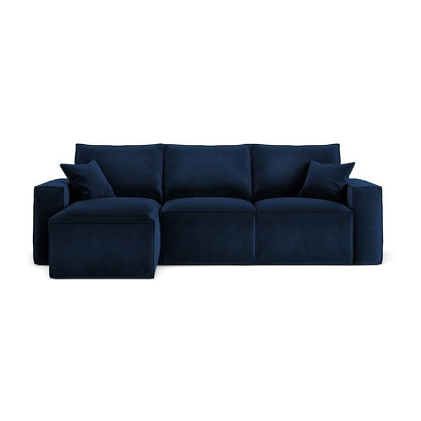 Tumši zils stūra dīvāns Cosmopolitan Design Florida, kreisais stūris