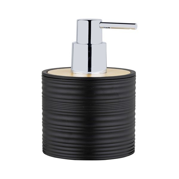 Melns plastmasas ziepju dozators 350 ml Lyon – Allstar-image-1