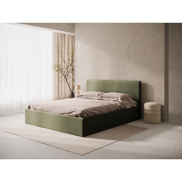 Zaļš polsterēts gultas galvgalis 190,5x100 cm Remo – Micadoni -image-1