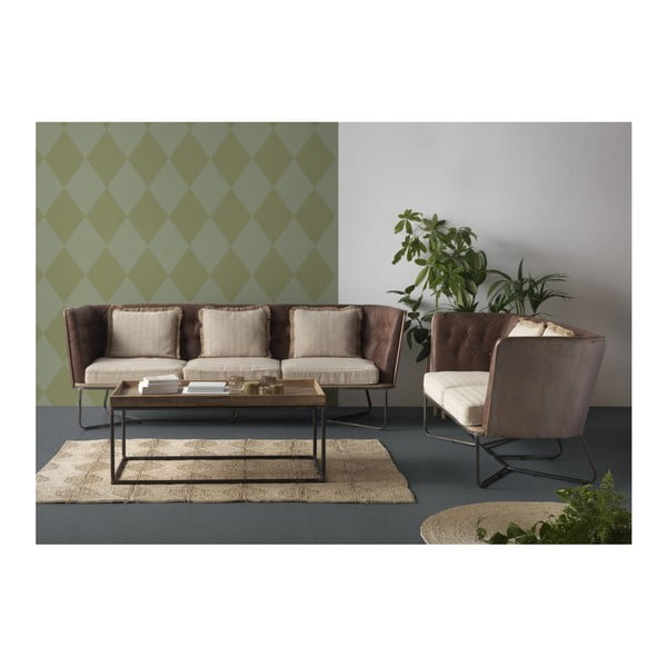 Divvietīgs dīvāns ar metāla konstrukciju un "Geese" polsterējumu-image-1