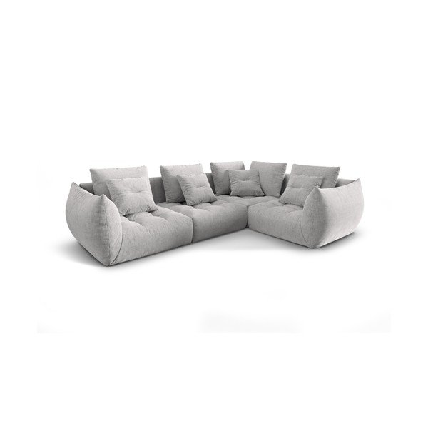 Gaiši pelēks stūra dīvāns (ar labo stūri/L veida) Bloom – Micadoni Home-image-3