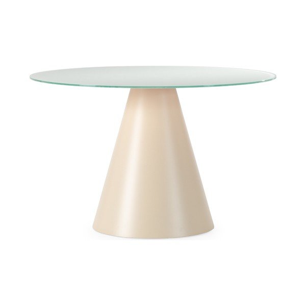 Apaļš ēdamgalds ar stikla galda virsmu ø 120 cm Vida – MOME