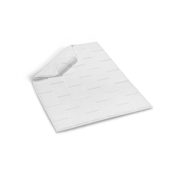 Balts kokvilnas vannas paklājiņš Foutastic Tile, 50 x 80 cm-image-1