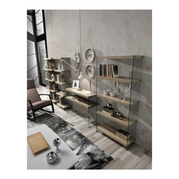 Dabīga toņa konsoles galds ar ozolkoka imitācijas galda virsmu 35x100 cm Nancy – Tomasucci-image-2