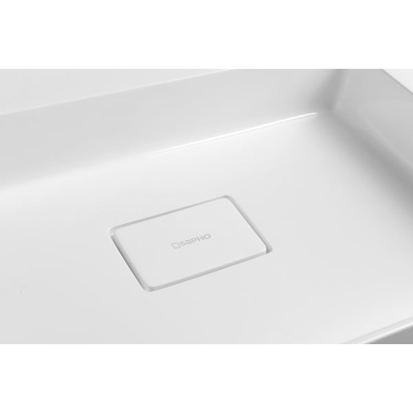 Balta dubultā izlietne no minerālu kompozītmateriāla 96x44 cm Godiva – Sapho-image-4