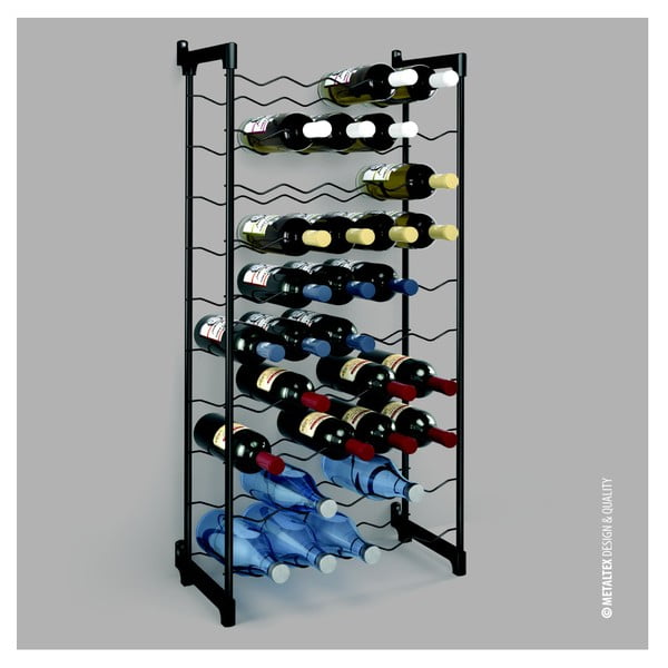 Melns metāla vīna plaukts pudeļu skaits 50 Barbera – Metaltex-image-1