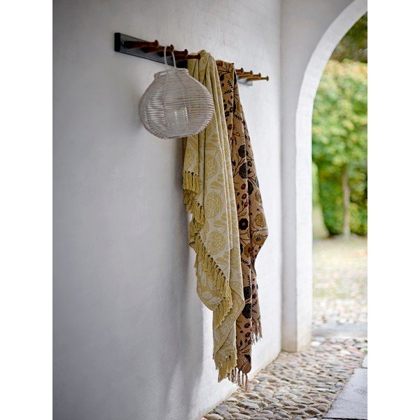 Dzeltens pleds no kokvilnas maisījuma 130x155 cm Pratello – Bloomingville-image-2