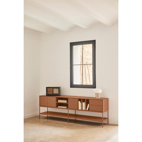 Ķieģeļu sarkans TV galdiņš 220x74x45 cm Platt – Teulat-image-1