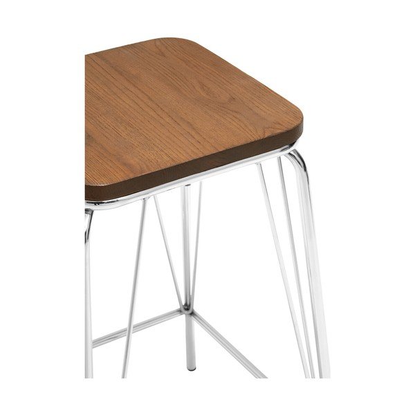 Sudraba krāsas/dabīga toņa gobas masīvkoka ķeblis District – Premier Housewares-image-4