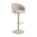 Bēšs bāra krēsls ar regulējamu augstumu/ar roku balstiem (sēdekļa augstums 86 cm) Eleanor – Actona