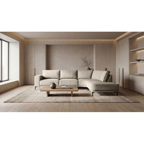 Bēšs stūra dīvāns (ar labo stūri) Copenhagen – Scandic-image-1