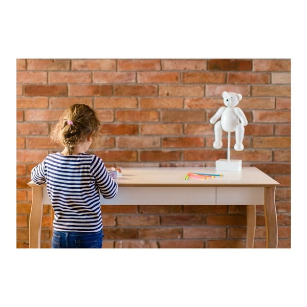 Balts rakstāmgalds Ragaba Lillo, garums 105 cm-image-2