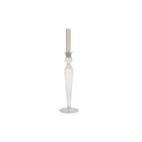 Stikla svečturis PT LIVING Swirl, augstums 26,5 cm-image-2