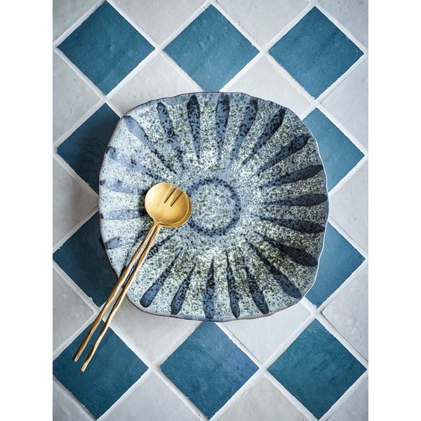 Pelēks servēšanas akmensmasas šķīvis ø 32 cm Ramie – Bloomingville-image-1