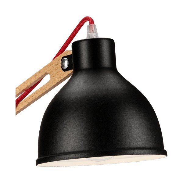 Melna/brūna galda lampa ar metāla abažūru (augstums 44 cm) Marcello – LAMKUR-image-3