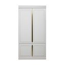 Gaiši pelēks priedes masīvkoka drēbju skapis 110x215x44 cm Organize – WOOOD