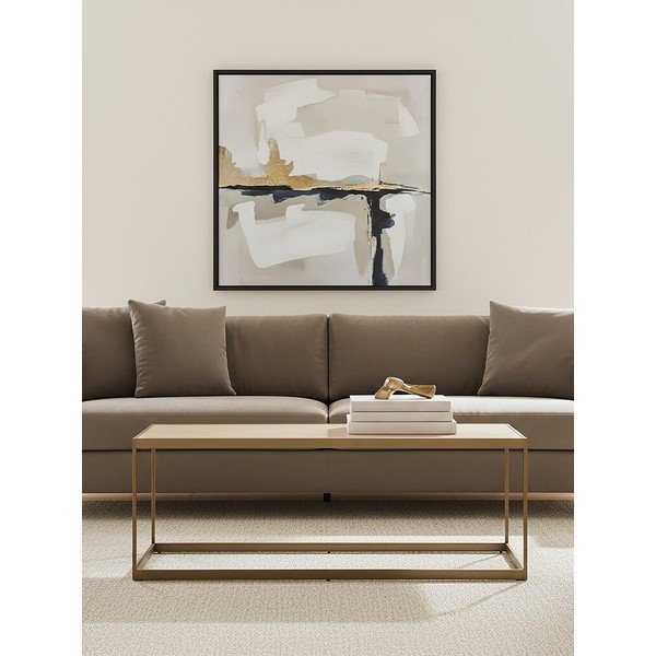 Brūns/dabīga toņa žurnālgaldiņš ar ozolkoka imitācijas galda virsmu 40x120 cm Grenoble – Premier Housewares-image-2