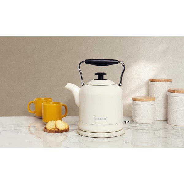 Krēmkrāsas nerūsējošā tērauda elektriskā tējkanna 1,5 l Highclere – Haden-image-3