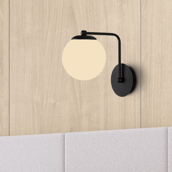 Melna sienas lampa Squid Lighting Star, augstums 22 cm-image-3