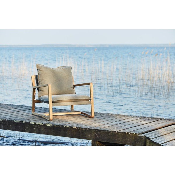 Pelēks koka dārza krēsls Azenon – Côté Table-image-1
