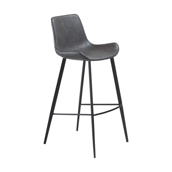 Pelēks eko ādas bāra krēsls DAN-FORM Denmark Hype, augstums 103 cm