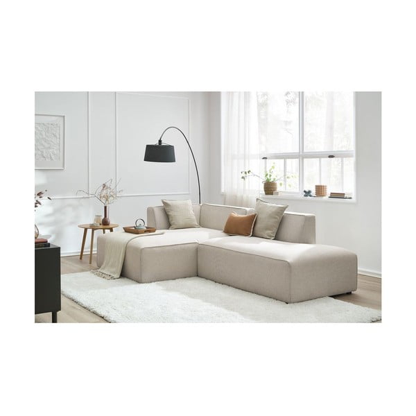 Bēšs modulārais stūra dīvāns (ar kreiso stūri/L veida) Megeve – Bobochic Paris-image-3